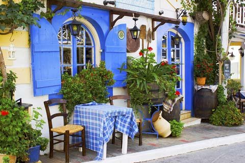 quaint taverna in Malia town