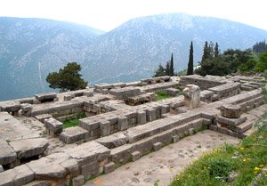 Temple base of large shaped stones