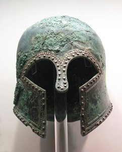 Corinthian bronze helmet