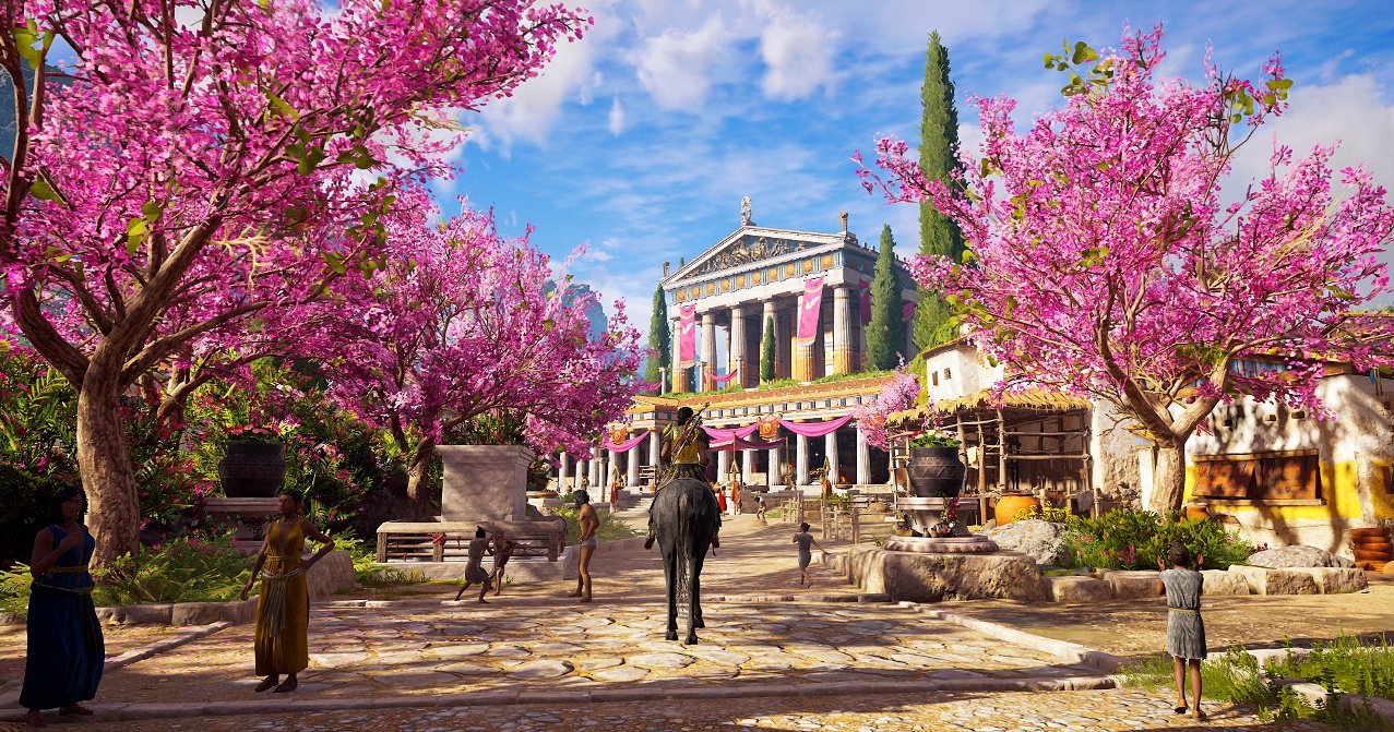 fictional ancient Greek city scene