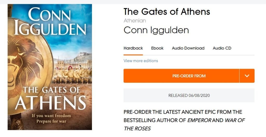Pre-order ad for The Gates of Athens